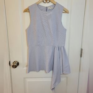 Suno Striped Cascading Sleeveless Top